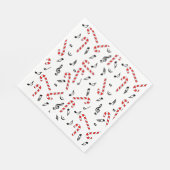 Muzieknoten van snoepsuikerriet servet (Hoek)