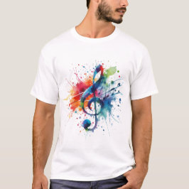 Muzieknoten van Treble Clef T-shirt