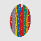 Muzieknoten Verticale Strepen Acryl Ornament (voorkant)