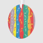 Muzieknoten Verticale Strepen Acryl Ornament (voorkant)