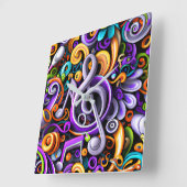 Muzieknoten Vierkante Klok (Hoek)