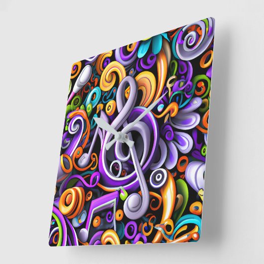 Muzieknoten Vierkante Klok (Hoek)