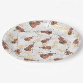 Muzieknoten Violin kerstfeestdag Papieren Bordje (Gekanteld)