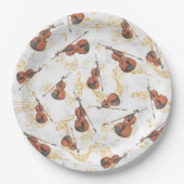 Muzieknoten Violin kerstfeestdag Papieren Bordje (Voorkant)