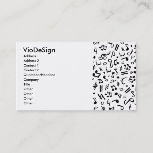 muzieknoten visitekaartje