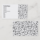 muzieknoten visitekaartje (Voorkant / Achterkant)