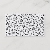 muzieknoten visitekaartje (Achterkant)