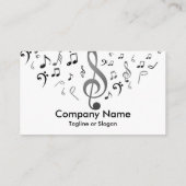 Muzieknoten Visitekaartje (Achterkant)