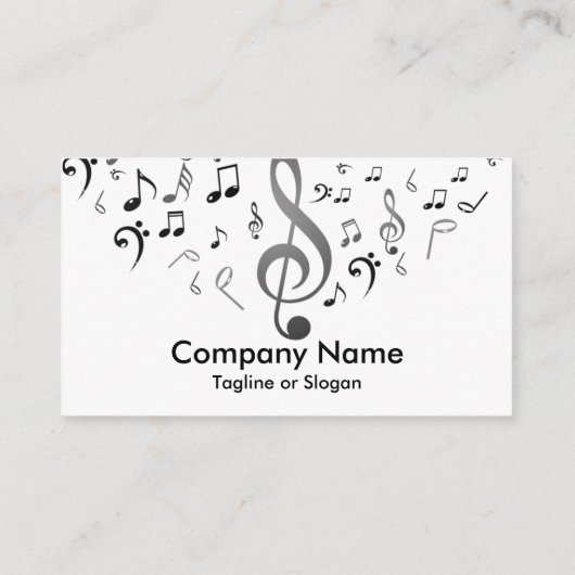 Muzieknoten Visitekaartje (Achterkant)
