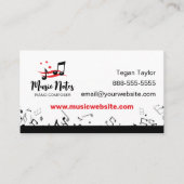 Muzieknoten-Visitekaartje Visitekaartje (Voorkant)