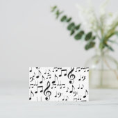 Muzieknoten Visitekaartjes (Staand voorkant)