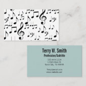 Muzieknoten Visitekaartjes (Voorkant / Achterkant)