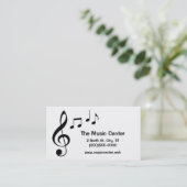 "Muzieknoten" Visitekaartjes (Staand voorkant)