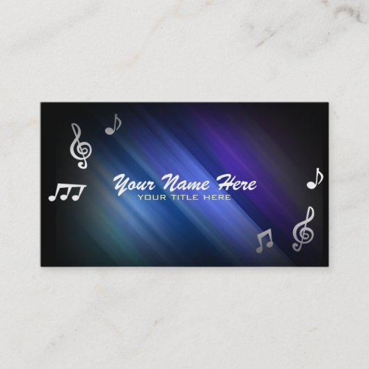 Muzieknoten Visitekaartjes (Voorkant)