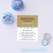 Muzieknoten, vocalistische lessen Adverteren Flyer (Enkel)