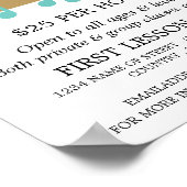 Muzieknoten, vocalistische lessen Adverteren Poster (Hoek)