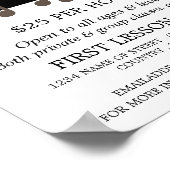 Muzieknoten, vocalistische lessen Adverteren Poster (Hoek)