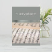 Muzieknoten voor aangepaste gedenktekens kaart (Staand voorkant)