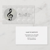 muzieknoten voor de leraar musicus visitekaartje (Voorkant / Achterkant)