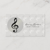 muzieknoten voor de leraar musicus visitekaartje (Voorkant)