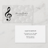 muzieknoten voor de leraar musicus visitekaartje (Voorkant / Achterkant)