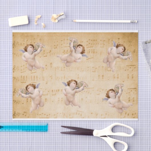 Muzieknoten voor Engelsen Tissuepapier (Craft)