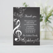 Muzieknoten voor gedenkwaardige Bedankt (Staand voorkant)