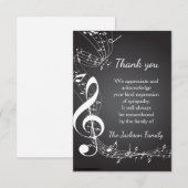 Muzieknoten voor gedenkwaardige Bedankt (Voorkant / Achterkant)