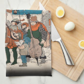 Muzieknoten voor kerstCarolers Musicians Theedoek (Quarter Fold)