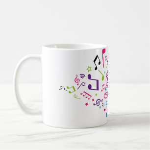muzieknoten voor muziekkleurpatronen koffiemok