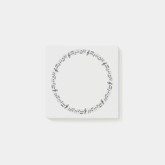 Muzieknoten voor muzieknotatie post-it® notes (Voorkant)