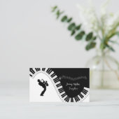Muzieknoten voor saxofone Player Piano Keys Visitekaartje (Staand voorkant)