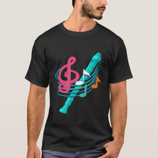 Muzieknoten voor sopraanklef Fluit 1 T-shirt