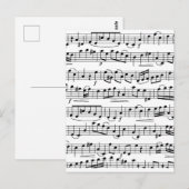 Muzieknoten voor vellen briefkaart (Voorkant / Achterkant)