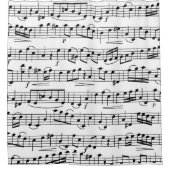 Muzieknoten voor vellen douchegordijn (Voorkant)