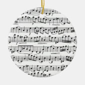 Muzieknoten voor vellen keramisch ornament (Voorkant)