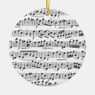 Muzieknoten voor vellen keramisch ornament