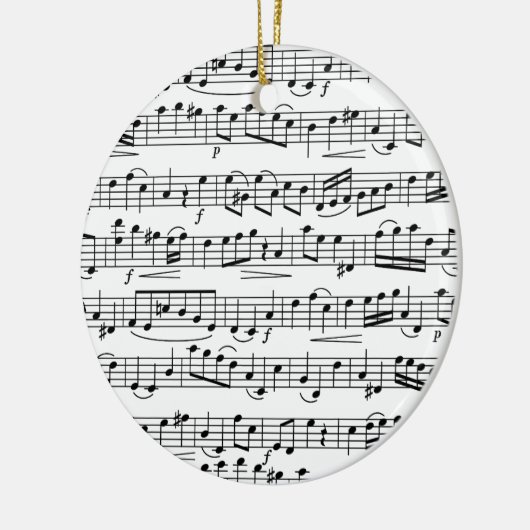 Muzieknoten voor vellen keramisch ornament (Links)