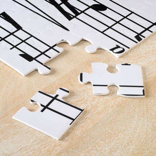 Muzieknoten voor vellen legpuzzel (Zijkant)