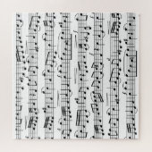 Muzieknoten voor vellen legpuzzel (Horizontaal)