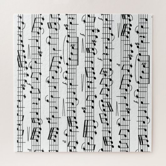 Muzieknoten voor vellen legpuzzel (Horizontaal)