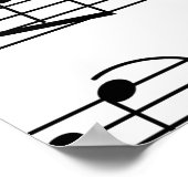 Muzieknoten voor vellen poster (Hoek)