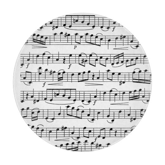 Muzieknoten voor vellen snijplank (Voorkant)