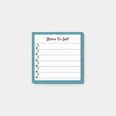 Muzieknoten voor zelfgelijnde sticky post-it® notes (Voorkant)