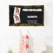 Muzieknoten voor zwart en goud spandoek (Insitu)