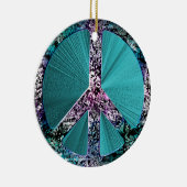 muzieknoten Vredesgebarentaal Vakantie Keramisch Ornament (Rechts)