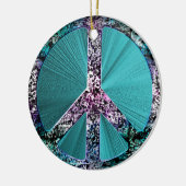 muzieknoten Vredesgebarentaal Vakantie Keramisch Ornament (Links)