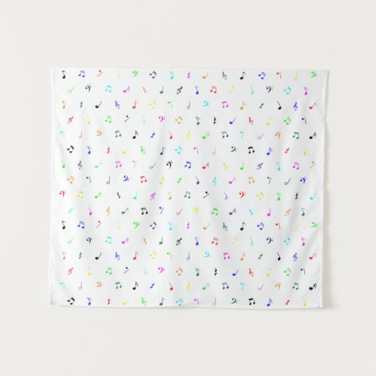 Muzieknoten Wandkleed (Voorkant (horizontaal))