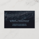 Muzieknoten Waterverf Flow - Dreamy Blue Visitekaartje (Achterkant)