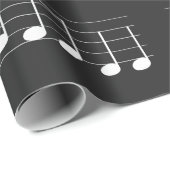 Muzieknoten We wensen u een prettige kerstcadeauna Cadeaupapier (Rol Hoek)